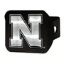 Fan Mats Nebraska Cornhuskers Black Metal Hitch Cover With Metal Chrome 3D Emblem