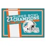 Fan Mats Miami Dolphins Dynasty 5Ft. X 8Ft. Plush Area Rug