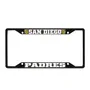 Fan Mats San Diego Padres Metal License Plate Frame Black Finish
