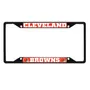 Fan Mats Cleveland Browns Metal License Plate Frame Black Finish