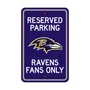Fan Mats Baltimore Ravens Team Color Reserved Parking Sign Decor 18In. X 11.5In. Lightweight