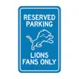 Fan Mats Detroit Lions Team Color Reserved Parking Sign Decor 18In. X 11.5In. Lightweight