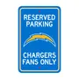 Fan Mats Los Angeles Chargers Team Color Reserved Parking Sign Decor 18In. X 11.5In. Lightweight