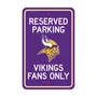 Fan Mats Minnesota Vikings Team Color Reserved Parking Sign Decor 18In. X 11.5In. Lightweight