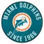 Fan Mats Miami Dolphins Roundel Rug - 27In. Diameter