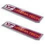 Fan Mats Virginia Tech Hokies 2 Piece Heavy Duty Aluminum Embossed Truck Emblem Set