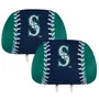 Fan Mats Seattle Mariners Printed Head Rest Cover Set - 2 Pieces