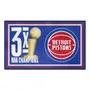 Fan Mats Detroit Pistons Dynasty 3Ft. X 5Ft. Plush Area Rug